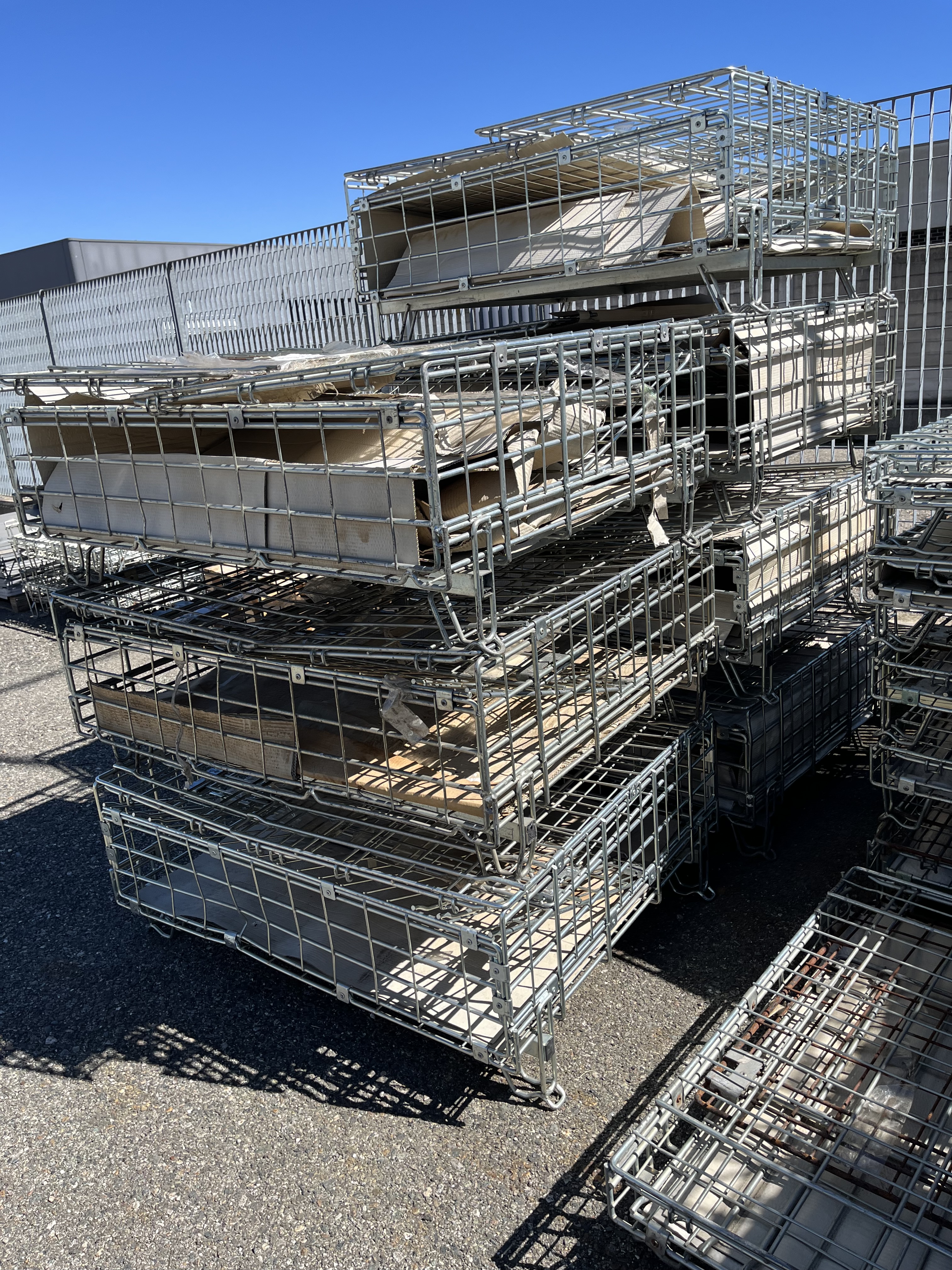 Contenitori Metallici in rete Abbattibili - Misure:120x80xh80 - Pezzi:200